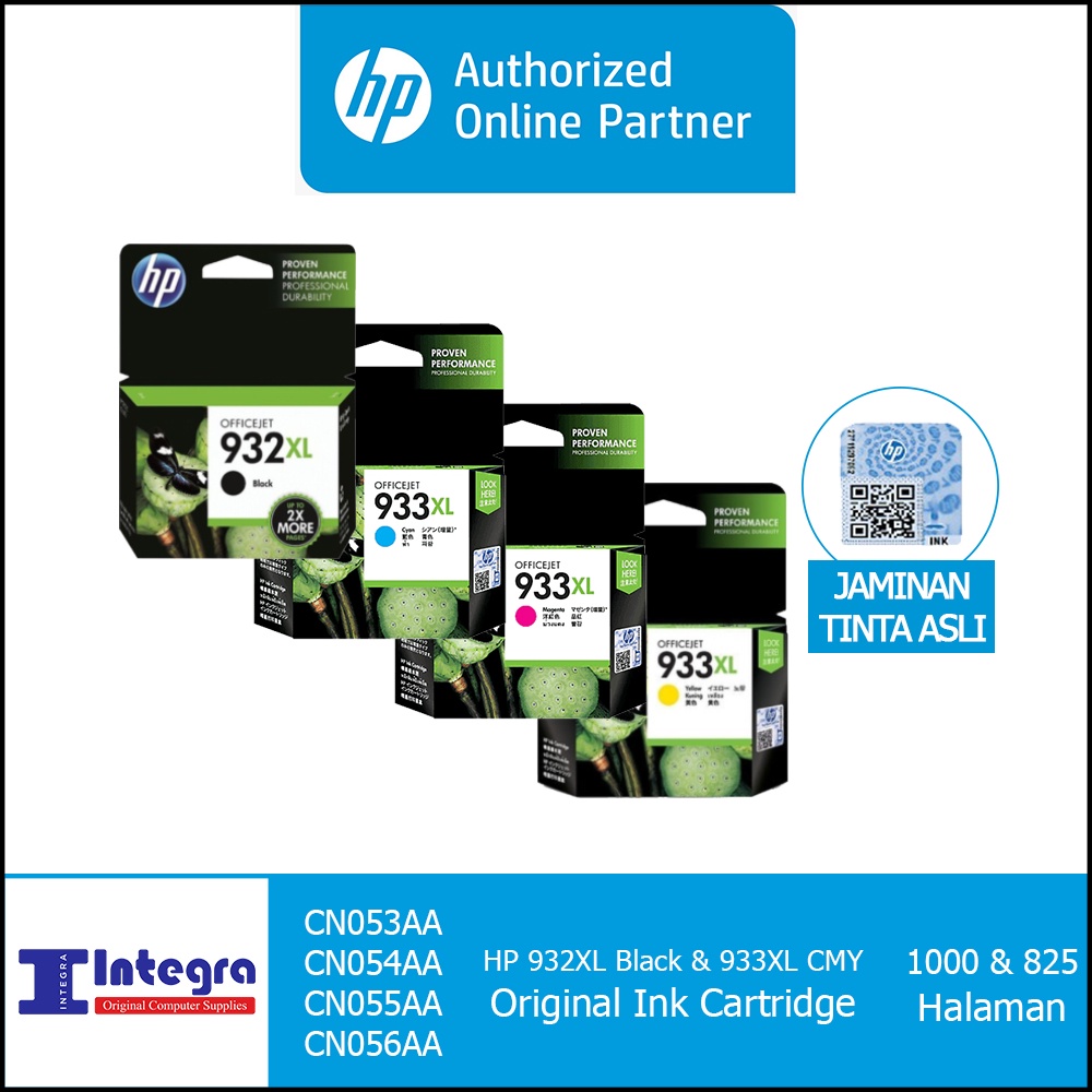 Tinta HP 1 Set 932 &amp; 933 XL ( Bk, C, M, Y ) Original Cartridge