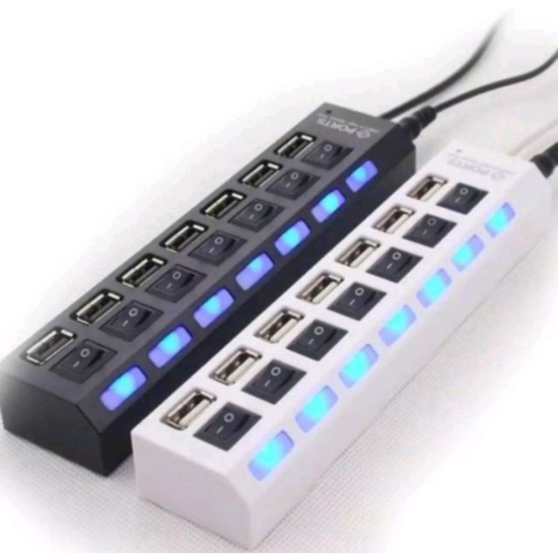 USB Hub 4 port Colokan USB isi 4 atau 7 dengan saklar on off USB HUB 4 port 7 port