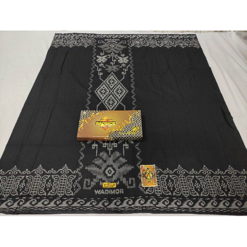 Sarung Wadimor Motif Bali Hitam 555 Bali Top Motif Bali Relief Songket