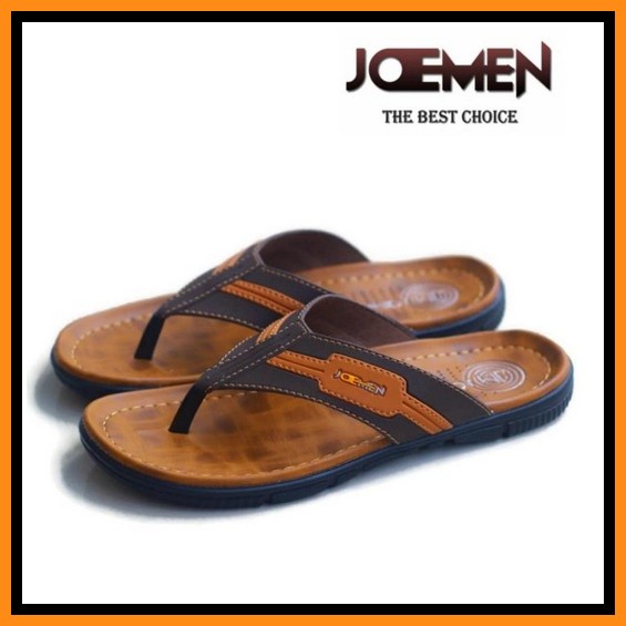 Cod | Terbaru Sandal Kulit  Pria Joeman S05 Sendal Murah Cowok Keren Kondangan Sandal Selop Nyaman D