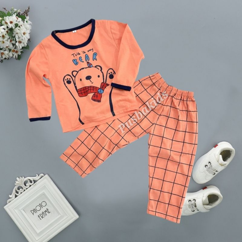 SETELAN ANAK PP / SETELAN BAJU TIDUR ANAK PANJANG UNISEX COWOK - CEWEK-THIS IS MY BEAR PP