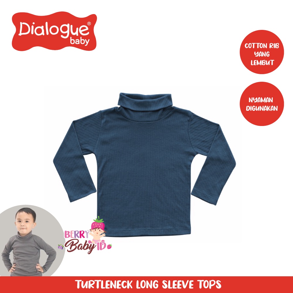 Dialogue Sweater Turtle Neck Long Sleeve Tops Baju Atasan Bayi Anak Berry Mart