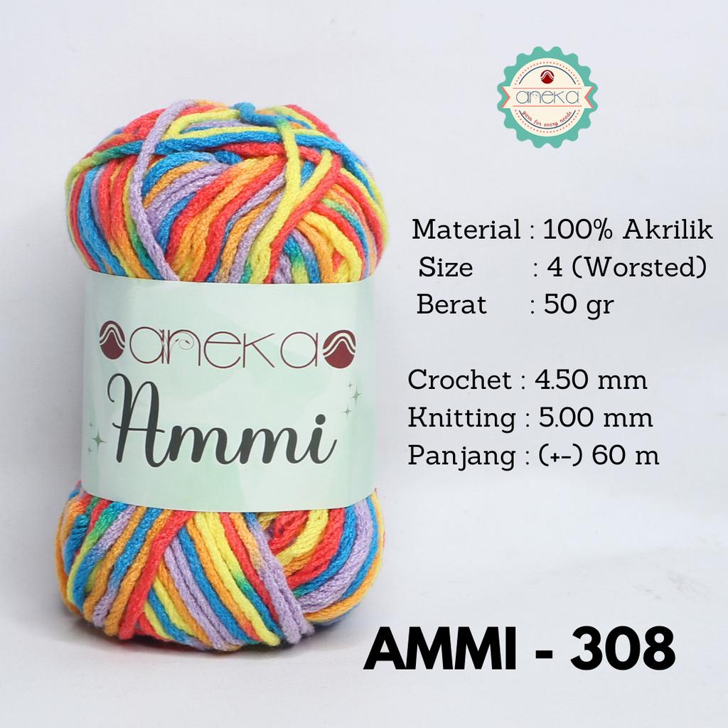 Benang Rajut Ammi / 100% Acrylic / 6 Ply Akrilik - 308