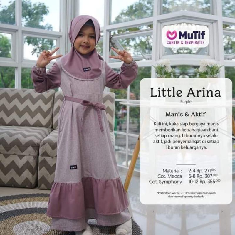 Sarimbit mutif terbaru / mutif little arina / mutif little Adrian / gamis anak mutif / Koko anak