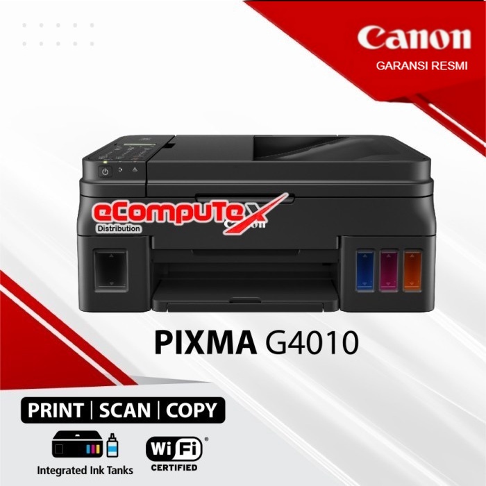 PRINTER CANON INKJET PIXMA G4010 PRINT SCAN COPY ALL IN ONE - RESMI