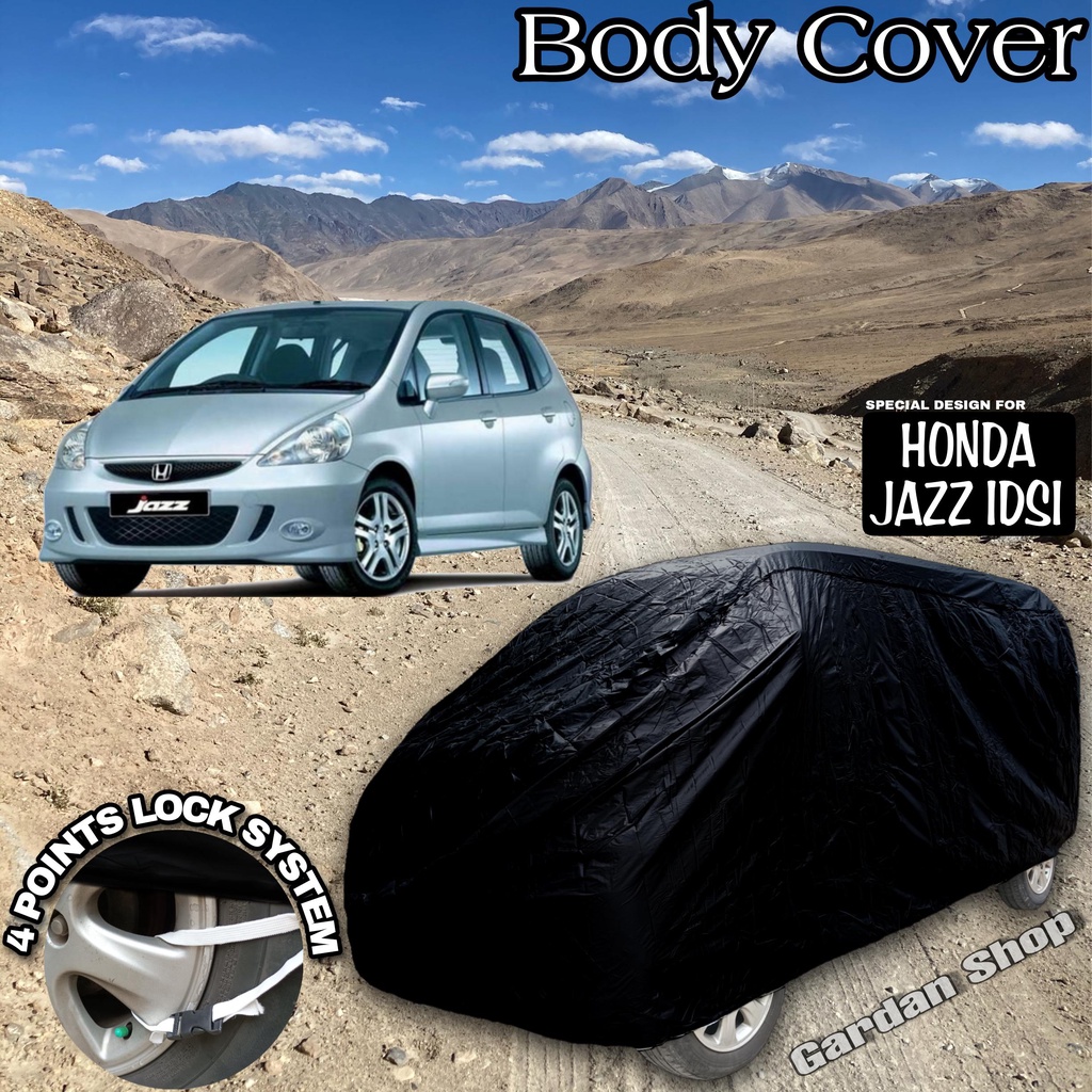 Sarung Mobil HONDA JAZZ IDSI Hitam POLOS Body Cover Honda Jazz Idsi Full Black