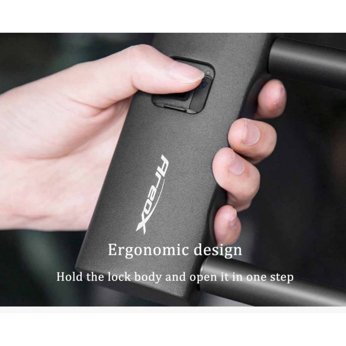 AREOX Smart Fingerprint U lock - Gembok Sidik Jari Sepeda Motor