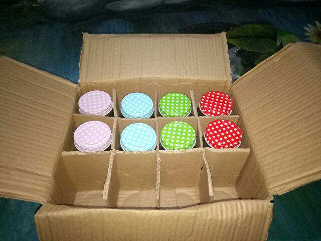 Polka Jar Tutup Stainless 500 Ml | Glass Jar | Toples Kaca | Cookies Jar