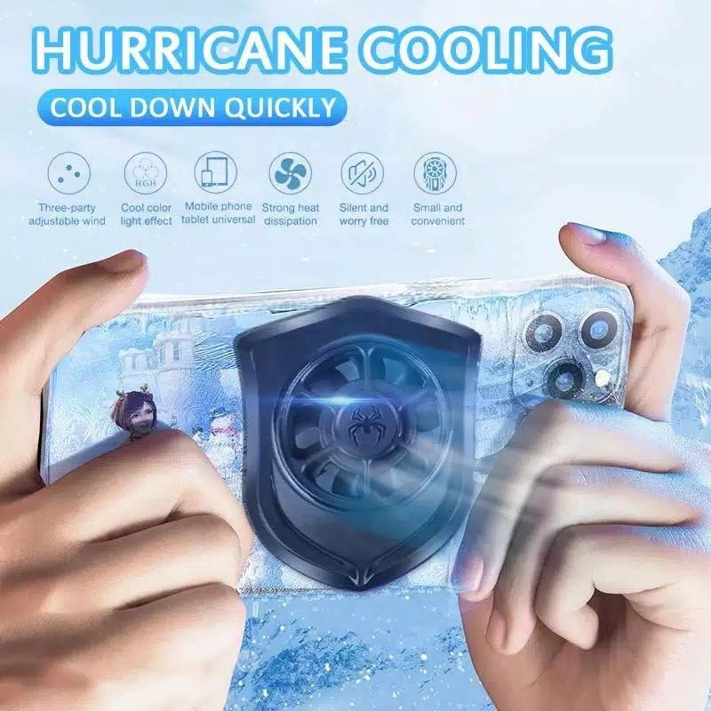 HS Kipas pendingin HP / cooling pad P11 fan mini for PUBG mobile legend