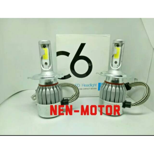 Lampu led c6 h4 mobil motor bisa jauh dekat