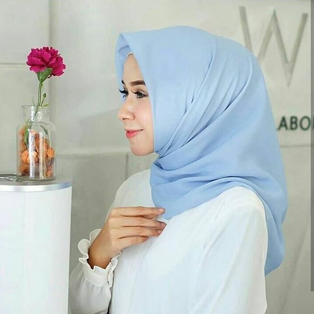 [CYC | COD] REALPICT | Kerudung Square Polos | Voal Ultrafine Premium | Hijab Segi Empat Bella Square Kerudung Paris Muslim Wanita Anti Letoy