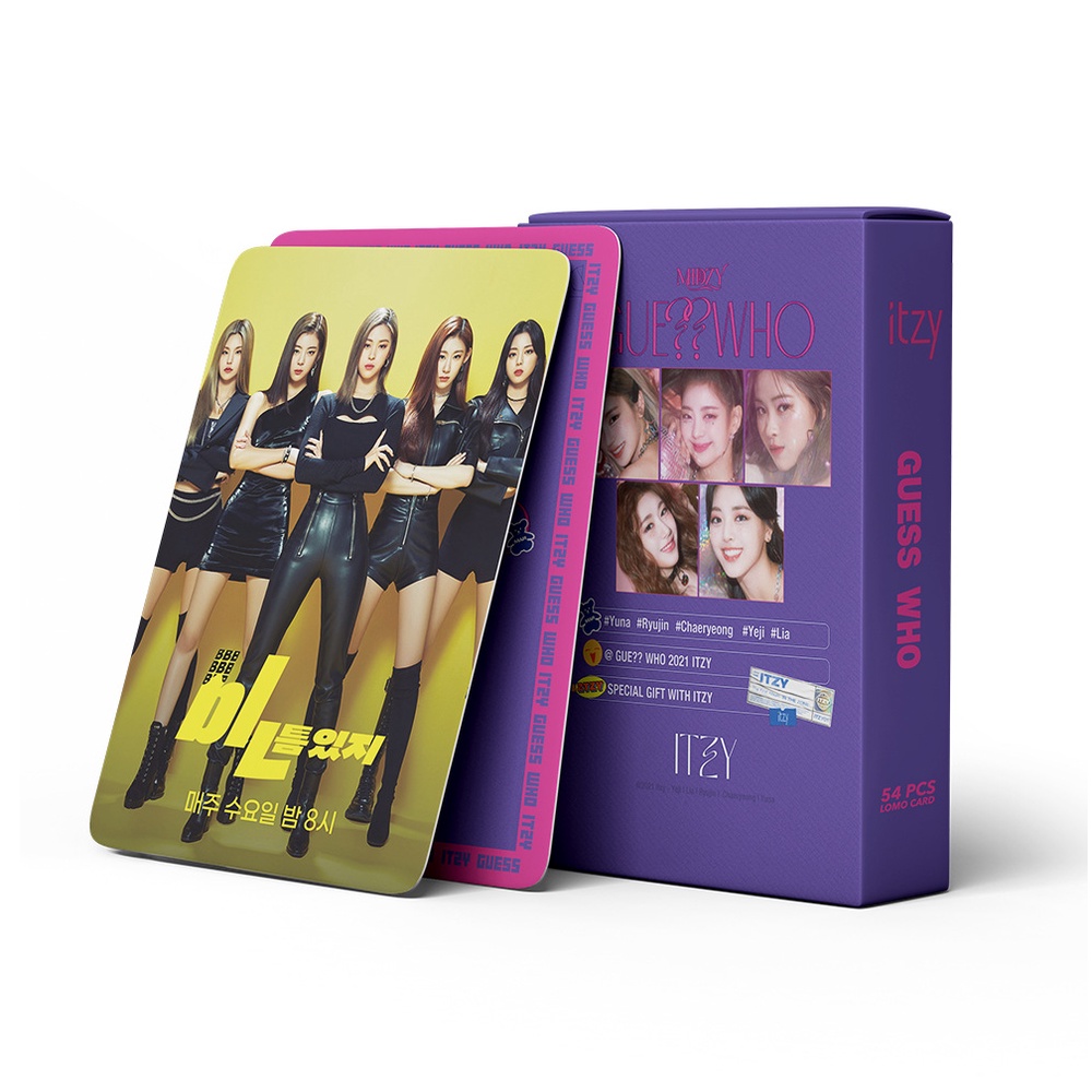 54pcs / Kotak Kartu Ucapan ITZY 2022 Season 's guess Album Lia LOMO