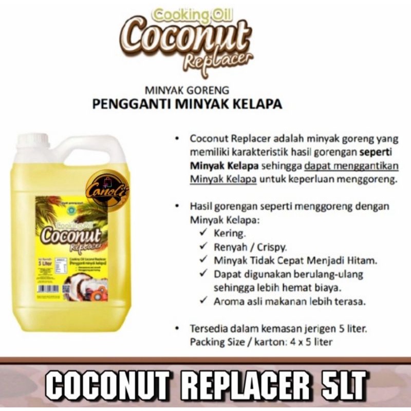 coconut replacer 5lt / cooking oil subtitution / minyak sawit 5 liter