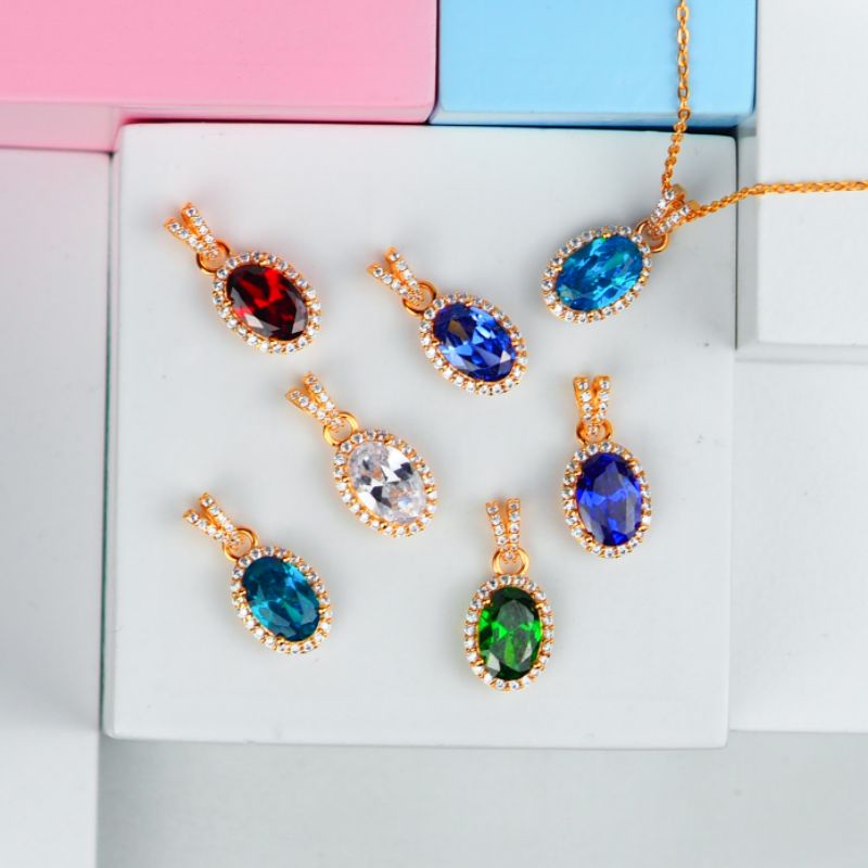 Liontin Emas Glam Motif Oval - Toko Emas Gadjah