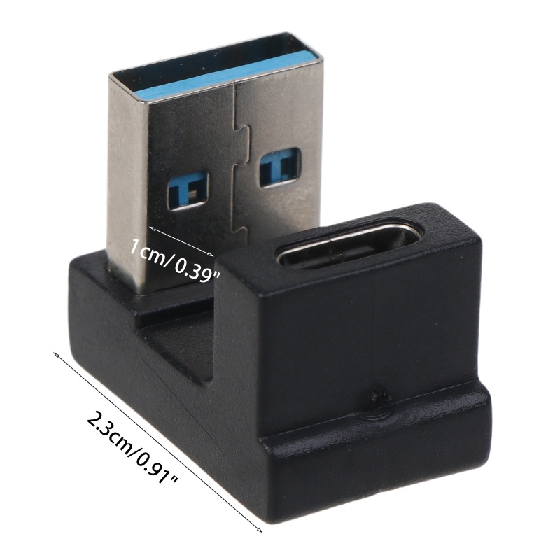 Zzz Adapter Konverter Mini USB 3.0 10Gbps Bentuk U Ke Tipe-C Untuk Laptop / Tablet