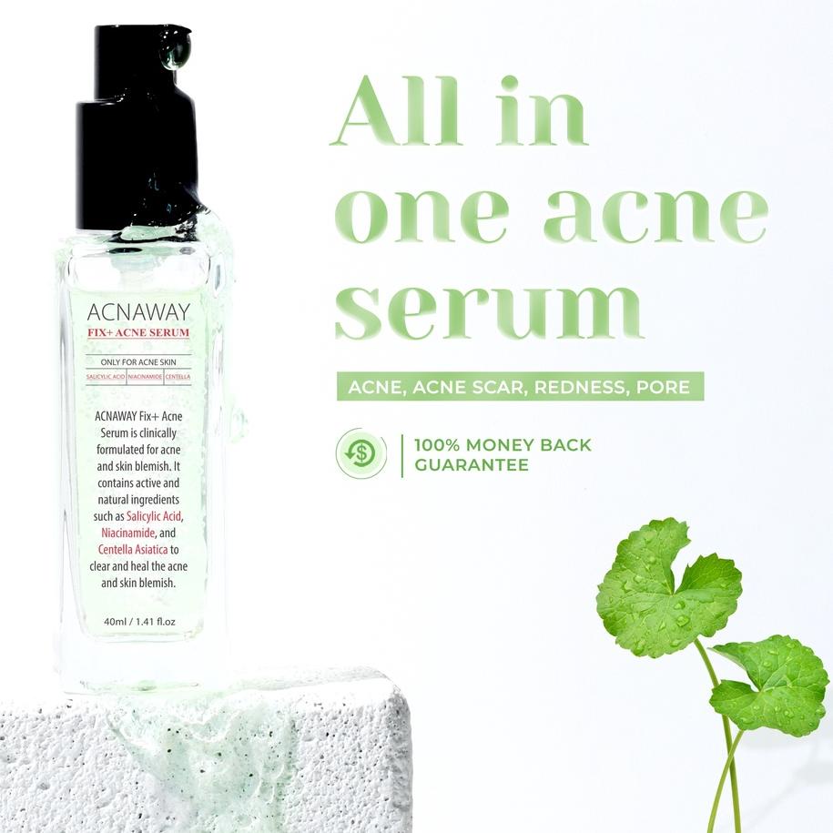 ➼ [SPECIAL LAUNCHING] ACNAWAY Fix+ Acne Serum Salicylic Acid 2% + Niacinamide + Centella ۞
