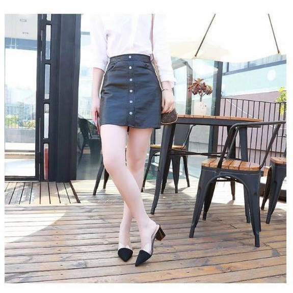 TIKTOK - Sepatu MIKA QUEEN HAK TAHU TRANSPARAN LANCIP