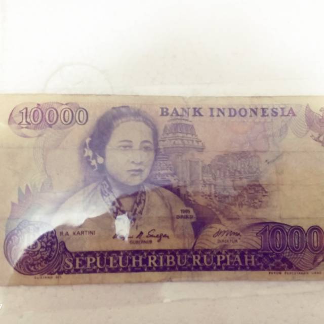 Uang kuno ori 10.000 kartini
