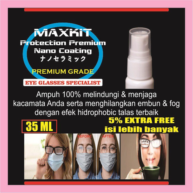 CAIRAN KACAMATA ANTI EMBUN l Cairan Pembersih Kacamata Photocromic, Penghilang Embun, Anti Fog Kacam