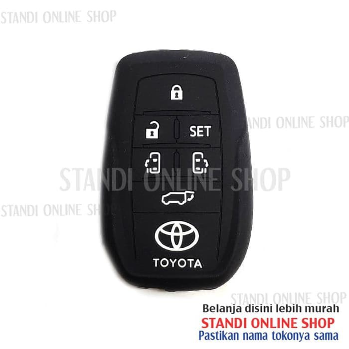 Kondom Kunci Silikon Remote Keyshirt Toyota All New Alphard Vellfire 6 Tombol