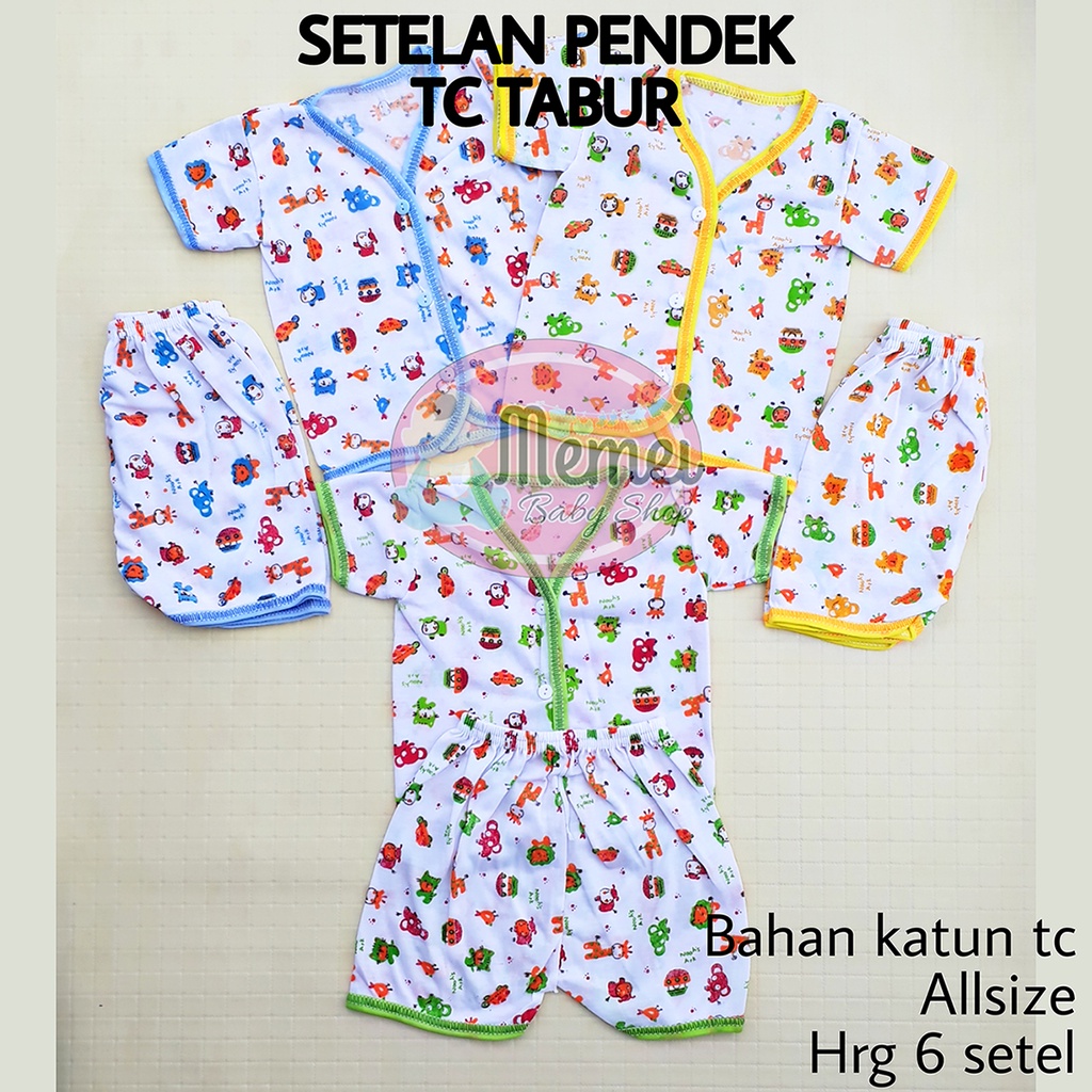 1 LUSIN (12 set) Setelan bayi pendek TABUR grosir TERMURAH