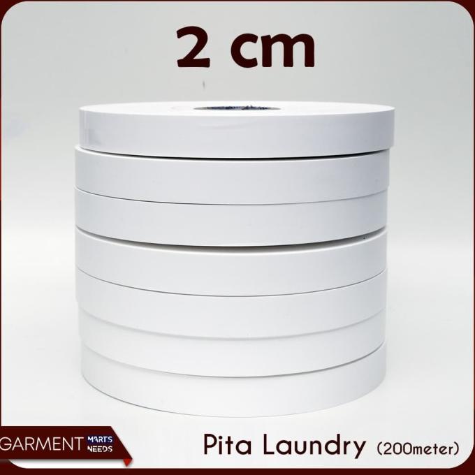 

Pita Laundry Taffeta Label Penanda Roll Kain Kertas 20 mm 2cm 200meter
