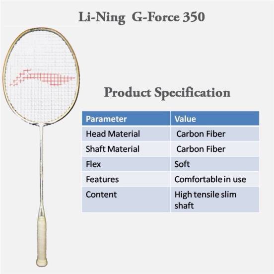 Raket Badminton Lining G Force 350