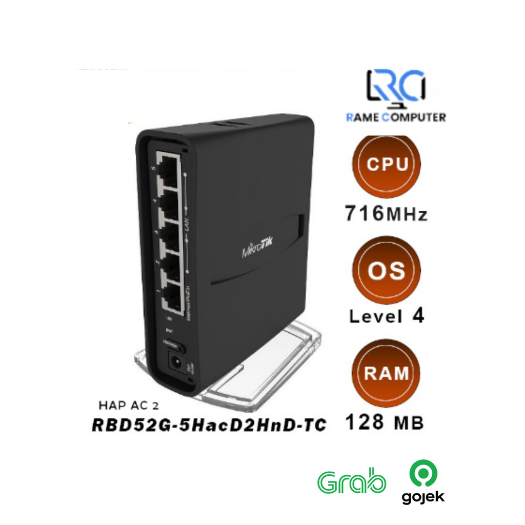 Mikrotik RBD52G-5HacD2HnD-TC hAP-AC2 Wireless Router Indoor