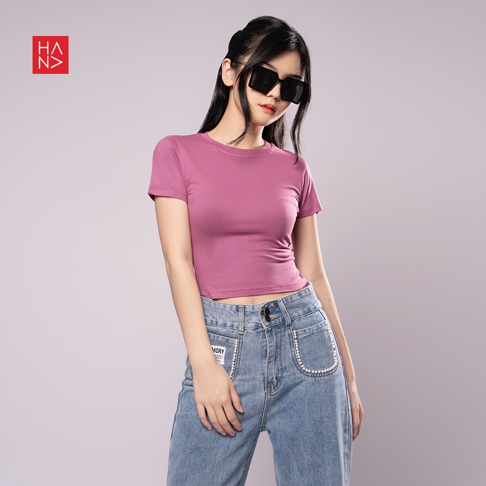 Hana Fashion - Jessie Crop Top Kaos Pendek Wanita - CT075