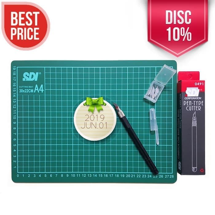 Jual Toolset Gundam Paket Cutting Mat A4 + SDI Pencutter Gundam Tools