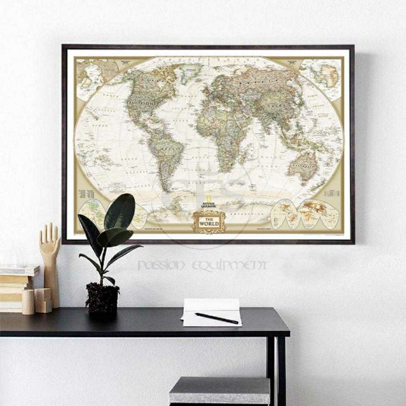 

Poster Peta Dunia Large Vintage World Map 72.5 x 47.5 cm