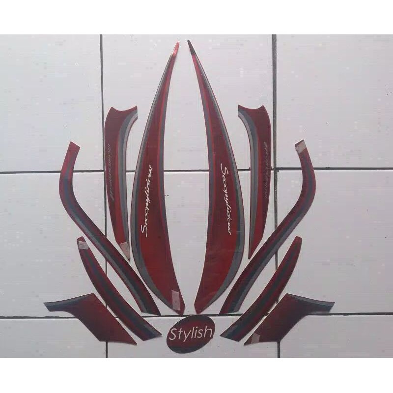 Striping Sticker Ori Honda Scoopy Stylish Tahun 2018