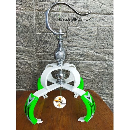 Full Set Cakram/Mahkota Sangkar Burung Murai Lengkap dengan Gantungan Bnr Non Lipat + Pion Daun Stai