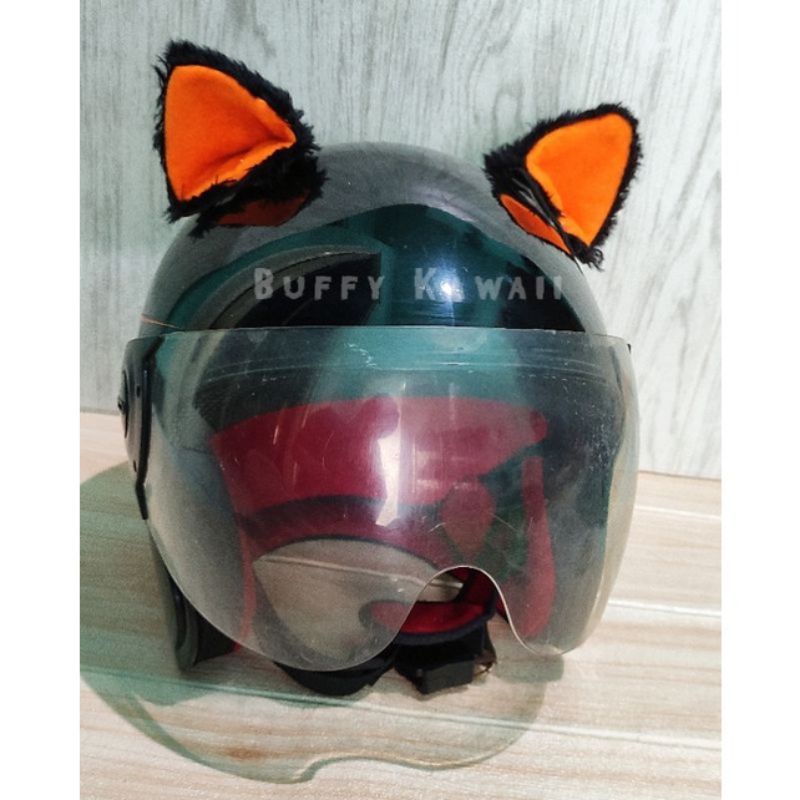 nekomimi helm aksesories helmet warna warni kuping kucing halloween cosplay rider