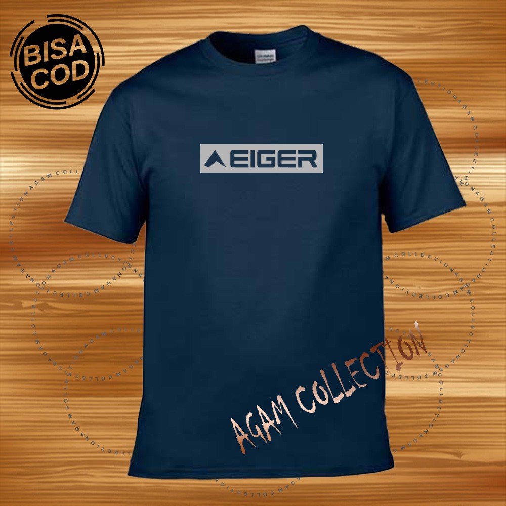 Agam Collection Baju Kaos Distro 316 Kotak Text Silver Lengan Pendek