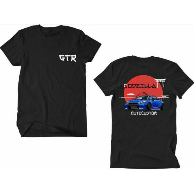 KAOS BAJU OTOMOTIF MOBIL NISSAN GTR R35 GODZILLA