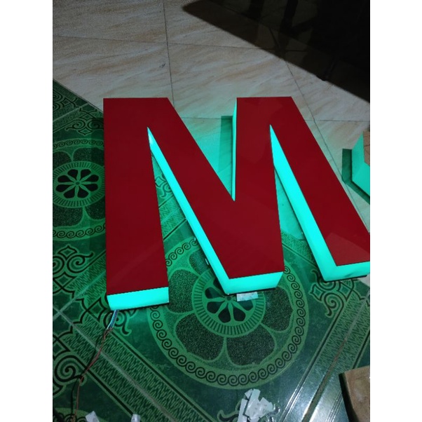 huruf timbul nyala rgb