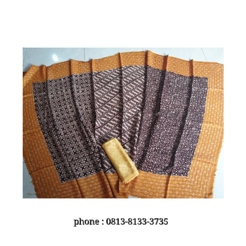 kain batik viscose 3 dimensi only kain batik(harga tidak termasuk dengan polosan)