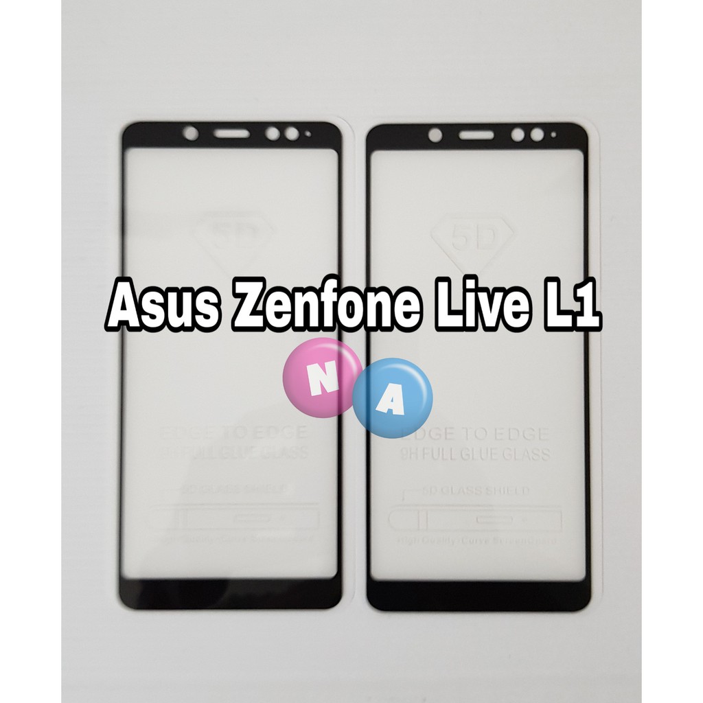 Tempered Glass Full Cover 5D Zenfone Live L1 - Tempered Zenfone Live