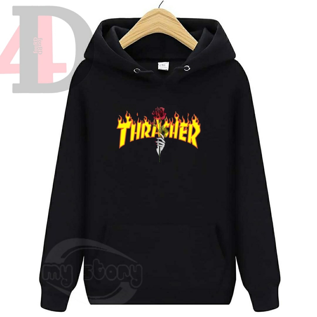 SWITER THRASHER DISTRO FouRD 4D  japanese style hoodie murah distro sweater murah distro terbaru ker