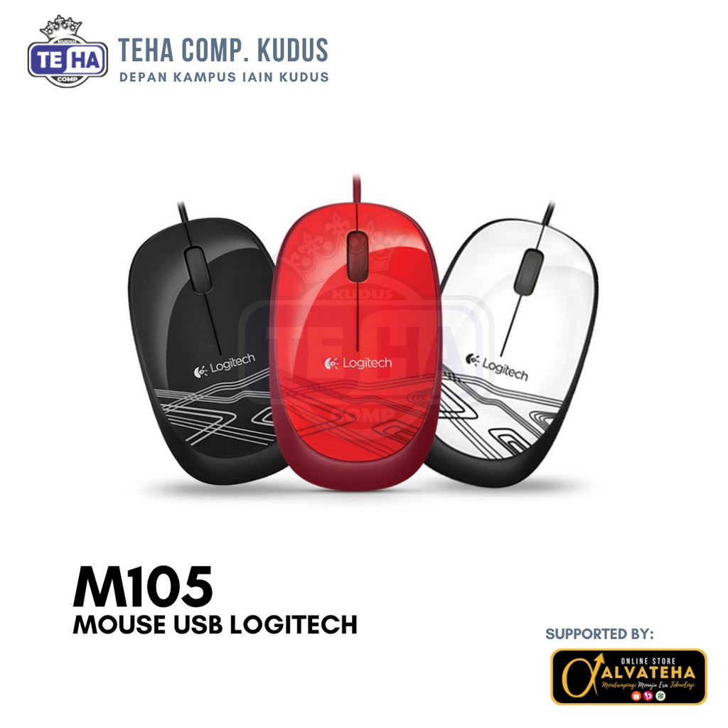 Mouse USB LOGITECH M105 Original Mouse Logitech Komputer Laptop