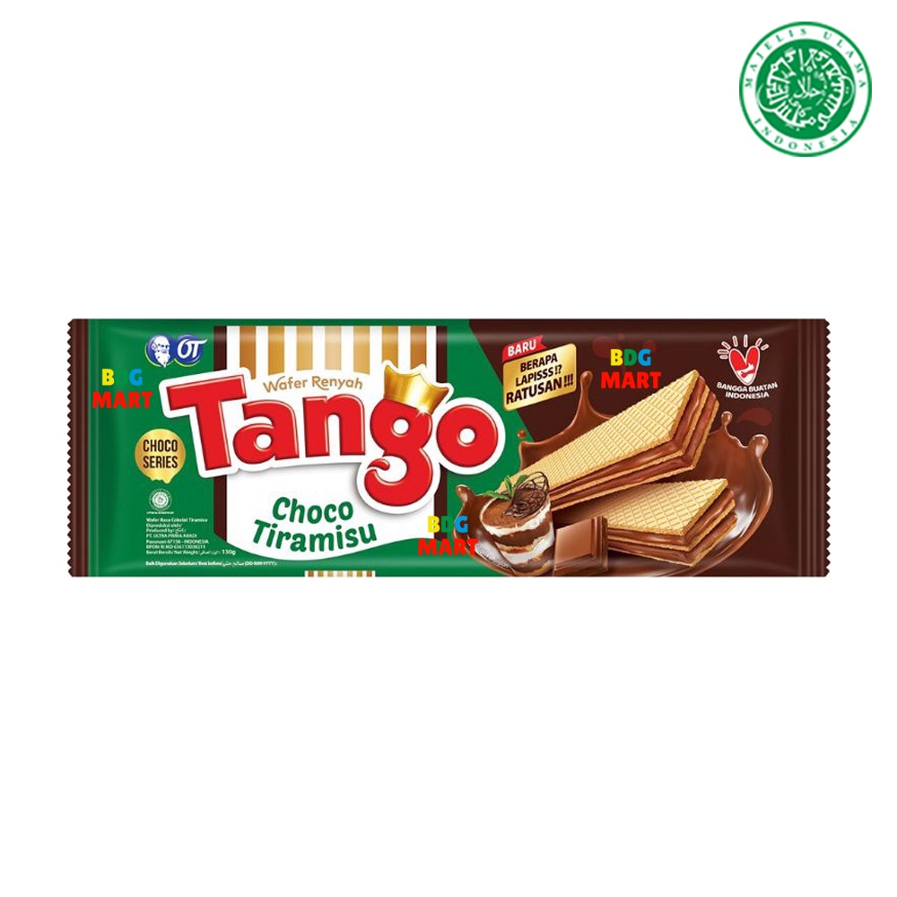 

Tango Wafer Choco Series Choco Tiramisu Wafer Rasa Coklat Tiramisu Halal MUI - 130gr