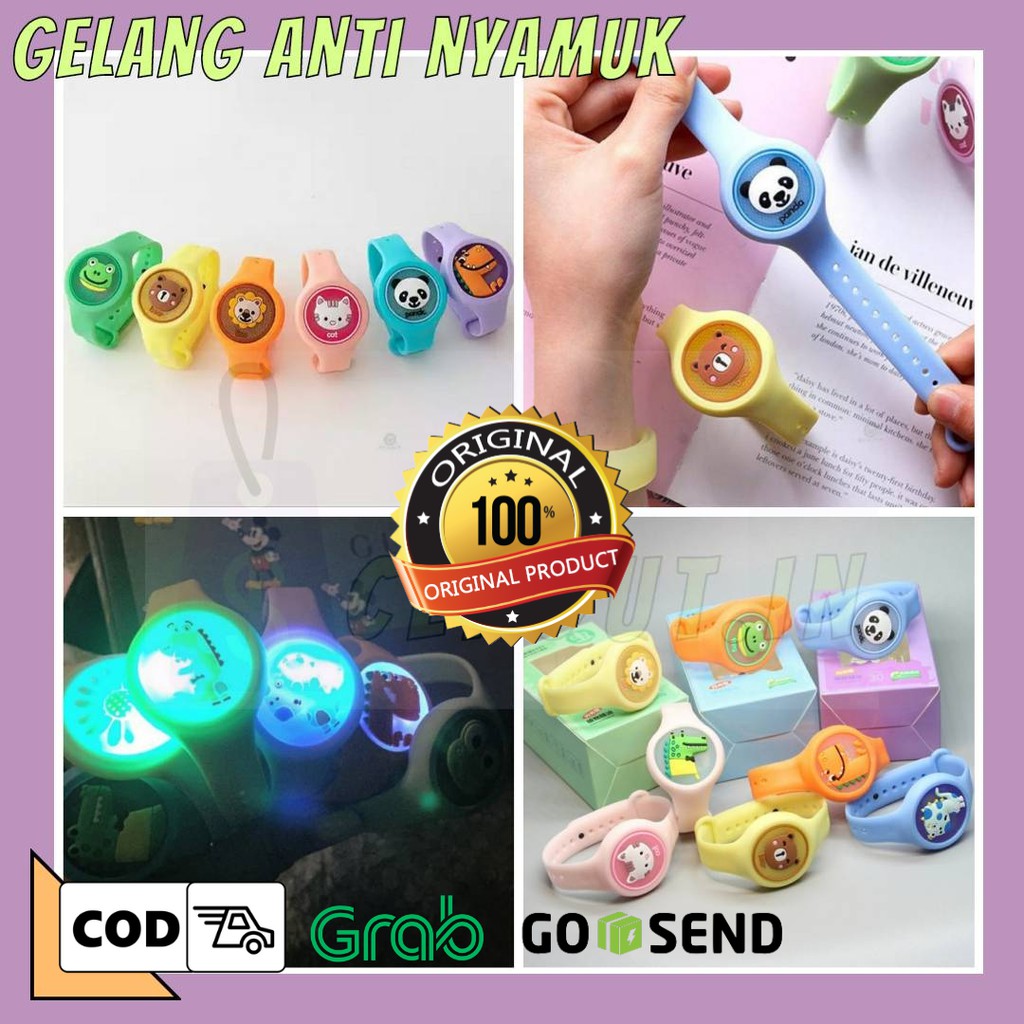 GELANG Anti Nyamuk BAYI / ANAK LED Gambar Lucu Kartun Untuk Baby dan Anak  JAM anti nyamuk anak