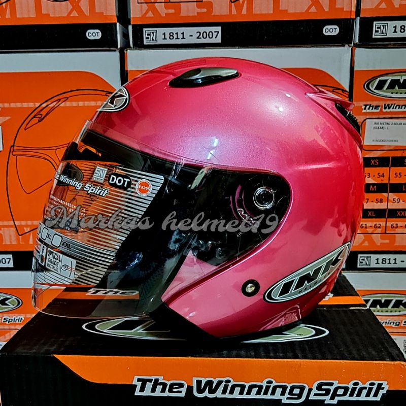 HELM INK CENTRO JET SOLID ORIGINAL-PINK FANTA