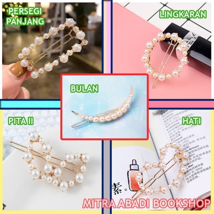 Jepit Pearl Hairclip Hairpin Jepitan Rambut Korea Mutiara E 05