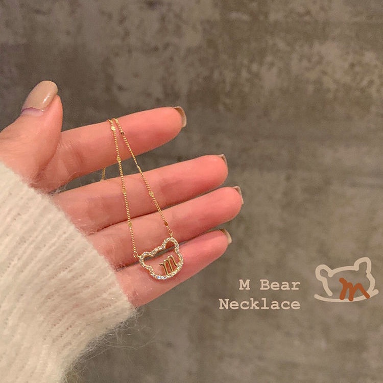 Kalung mutiara wanita lembut peri temperamen Tinggi rasa kalung ins tidak memudar cahaya mewah minor