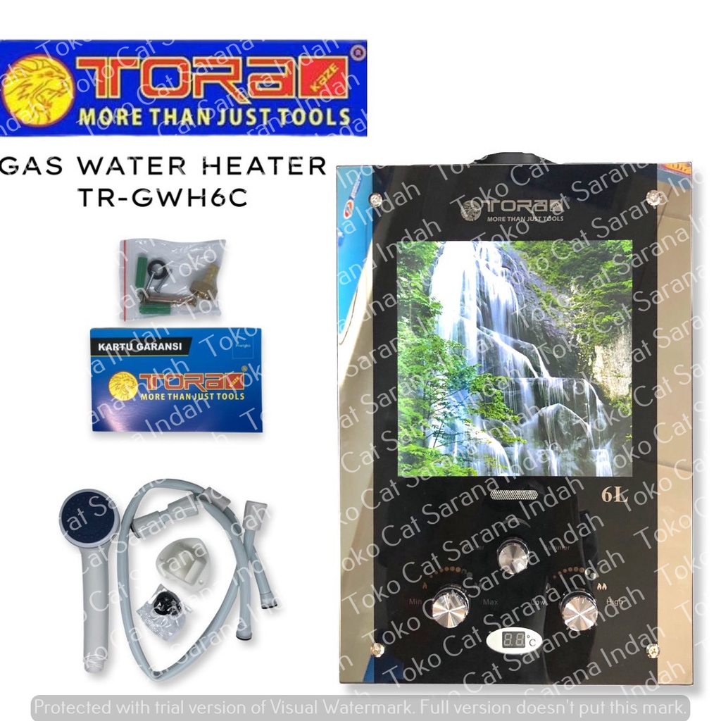 TORA TR-GWH 6C GAS WATER HEATER - PEMANAS AIR 6 LITER GAS LPG GWHGC