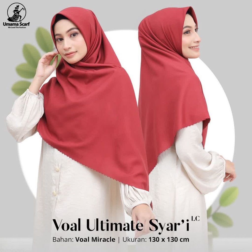 Hijab Voal ULTIMATE Syari Size 130x130 Umama Segiempat Syari LABEL BESI - VOAL MIRACLE SYARI