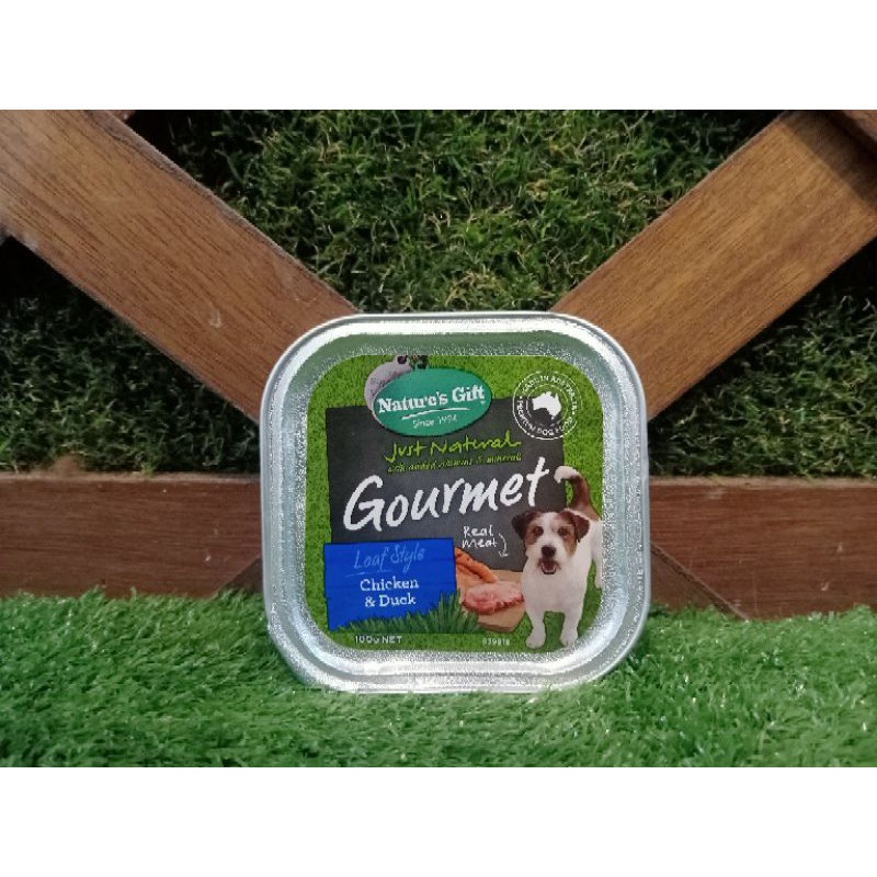 Nature's gift gourmet tray wet 100gr/makanan basah anjing/wet food for dog