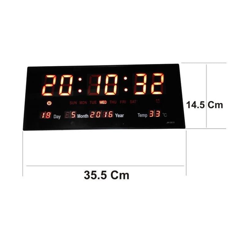 Jam Dinding Digital LED Meja LED Clock 3615 Merah